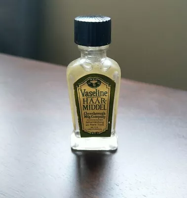 Antique South African Vaseline Hair Tonic Bottle 1930’s Haarmiddel Johannesburg • $25