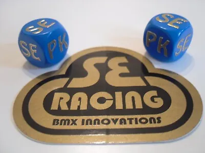 £11.50 • Buy Old School Bmx Se Racing Pk Ripper Dust Valve Caps Blue And Gold