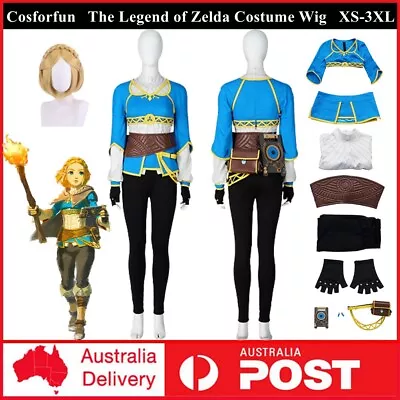 Game The Legend Of Zelda Costume Princess Zelda Tetra Cosplay Wig Outfit Party • $284.90