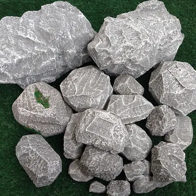 £3.39 • Buy Artificial Foam Stones Rock Home Backyard Garden Wedding Party Stage Prop 5-40CM
