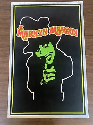 Original 1996 Marilyn Manson Blacklight Poster Smells Like Children  • $211.75