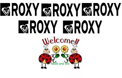 5 X Roxy Long Logo Iron On Decal Surf Street Surfboard Smart • $16.49