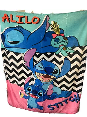 $19.99 • Buy Anime Lilo And Stitch Blanket Flannel Throw 50”x60”NEW See Description Beach Dog