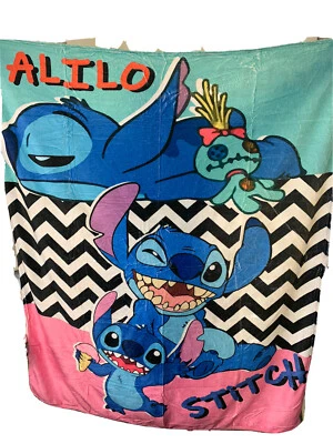 $19.99 • Buy Anime Lilo And Stitch Blanket Flannel Throw 50”x60”NEW See Description Beach Dog