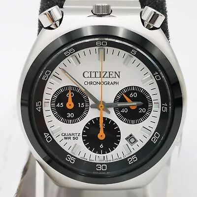 CITIZEN AN3660-81A White Record Lavel Tsuno Chrono Men's Watch • $417.45