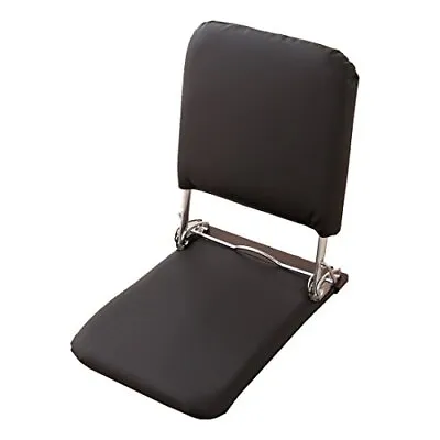 ZAISU Japanese Legless Chair Pipe Folding Japan Made Black Synthetic Leather  • $233.21