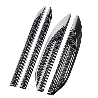 4Pcs Carbon Fiber Dagger Emblem Trim Cover Decals For Car Front Door Side Fender • $17.90