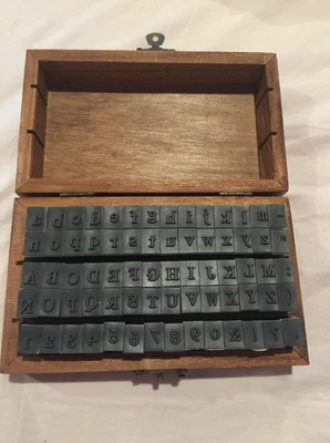 $18.21 • Buy 70pcs Alphabet Stamps Vintage Wooden Rubber Letter Number And Symbol Stamp Set