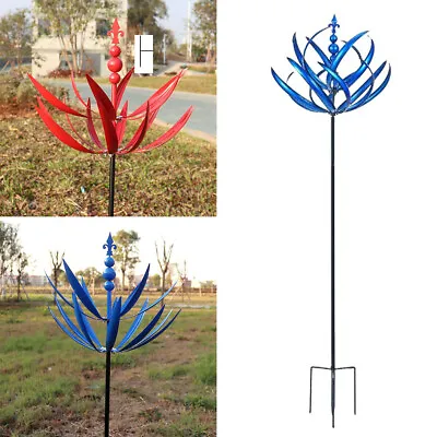 Unique And Magical Kinetic Windmill Sculptures Garden Metal Wind Powered Spinner • £12.85