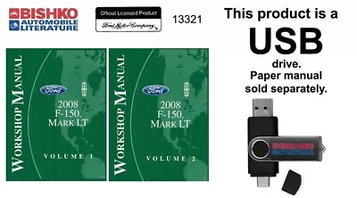 2008 Ford F-150 Lincoln Mark LT Shop Service Repair Manual USB Engine Drivetrain • $49.49