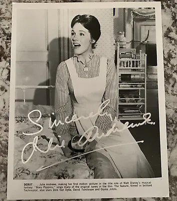 $749.99 • Buy Julie Andrews SIGNED Mary Poppins 8x10 PHOTO JSA COA PSA Autograph Vintage