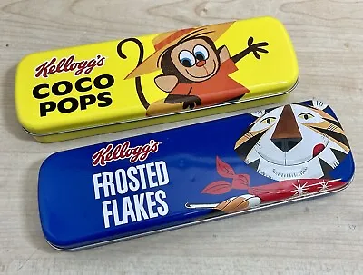 Retro Metal Pencil Cases Coco Pops And Frosties. Collectible Memorabilia • $21.26