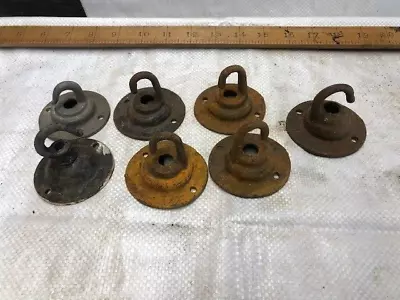 Vintage Rusty Chandelier Ceiling Rose Hooks Job Lot • £12.75