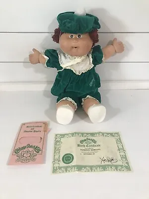 Cabbage Patch Kids Twin Coleco 17  Brunette Brown Eyes & Birth Certificate 1984 • $20