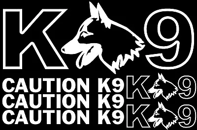 Caution K9 Unit Set - Die-cut Vinyl Decal -Car / Truck / Window Sticker Kit - K1 • $37.73