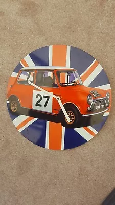 Wall Clock Classic Red Mini Cooper Union Jack • £9