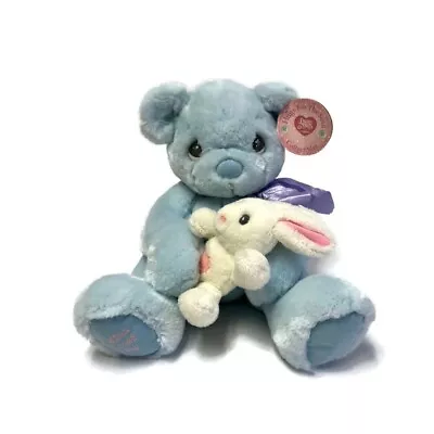 Precious Moments Hugs For The Soul Blue Bear Holding Bunny Jesus Loves Me Plush • $79.99