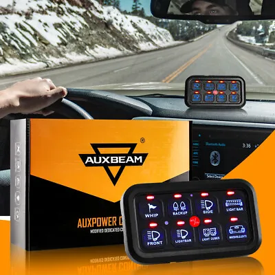 $168.89 • Buy AUXBEAM 8 Gang On-Off Control LED Switch Panel Blue For Jeep Dodge SUV Truck 12V