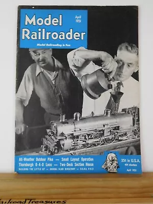 Model Railroader Magazine 1951 April All Weather Outdoor Pike Small Layout Opera • $5
