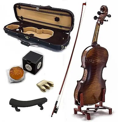 4/4 Antique Style Professional Handmade VN406 Violin Kit W Case Bow Rosin Mute  • $399.99