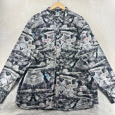 Marc Ecko Mens Size 2XL Cut & Sew Camouflage Long Sleeve Casual Shirt • $24.99