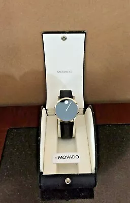 Movado Mens Museum Pvd #84 G1 1855 Black face/silver Case • $300