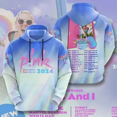 P!nk Pink Singer Summer Carnival 2024 Tour T-Shirt Hoodie For Men Women • $22.99