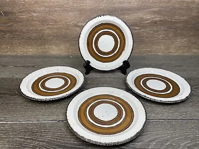 Midwinter Stonehenge Earth Bread & Butter Plate 7  Brown Circle England~Set Of 4 • $53.98