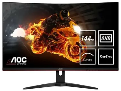 AOC CQ32G1 31.5  Curved Frameless Gaming Monitor Quad HD 2560x1440 144 Hz • $274.99