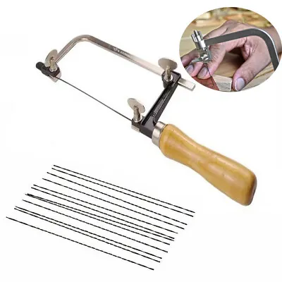 Adjustable Hand Jewelers Saw Frame W/144 Intricate Cutting Blades • $30.33