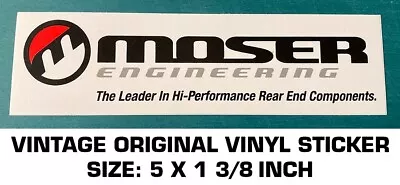 Moser Engineering Rear End Vintage Original Vinyl Decal Sticker - Drag • $5.11