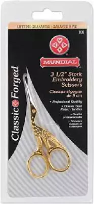 Mundial 3 1/2  STORK EMBROIDERY SCISSORS CLASSIC FORGED • $7