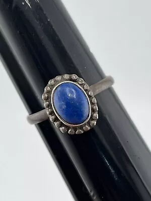 Vintage 925 Sterling Silver Lapis Stone Size 6.5 (2.0 Grams) • $29.50