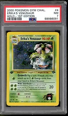 Pokemon Gym Challenge 1st Edition Erika's Venusaur 4/132 PSA 7 • $202.95