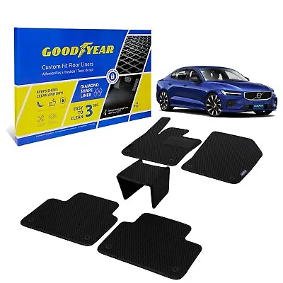Car Floor Mats All Weather Liners For 19-24 Volvo S60 WATER-TRAP Black • $114.99