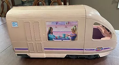 Vintage 2001 Mattel Barbie Travel Train With Real Train Sounds - Works • $35
