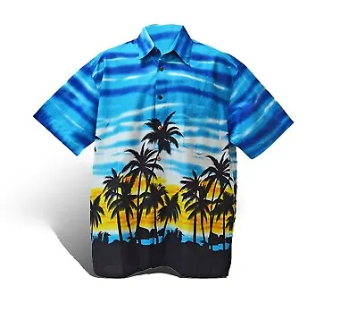 £9.58 • Buy Men ANDAMAN Shirt Hawaiian Print Fit Regular Big Summer Fancy 100% Cotton Softer