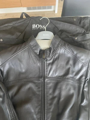 £60 • Buy Hugo Boss Orange 1998 Polar Lights Lamb Skin Leather Jacket 38R