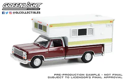 Greenlight 1/64 1981 Dodge RAM D-250 W/ Large Camper Hobby Issue 30409 • $7.50