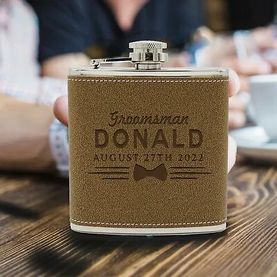 Personalized Leather Wedding Flasks • $9.99