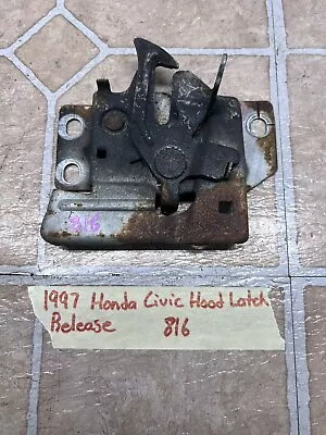 🚗96-00 Honda Civic Hood Latch Release Assembly Oem • $29.95