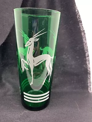 Anchor Hocking Vintage Gazelle Green Glass Collins Highball Tumbler 6.5” • $11