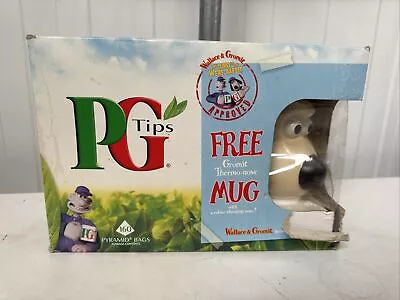 Wallace And Gromit PG Tips 2005 Heat Changing Nose Mug Collectable 2 Mugs • £15