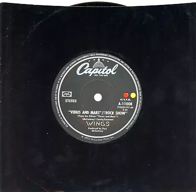 Paul McCartney & Wings VENUS & MARS ROCK SHOW - Australia Capitol 7  45 MINT • $19.95