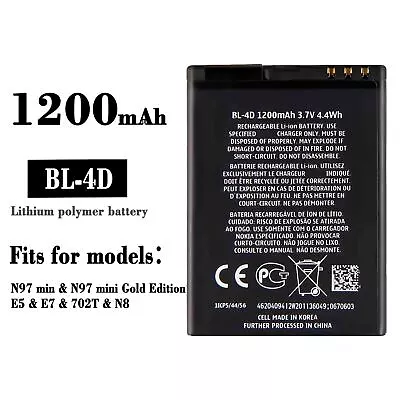 For Nokia Li-ion Battery BL-4D N97 Mini E5 E7 702T E7-00 N803 N8 N8-00 702T New • $15.99