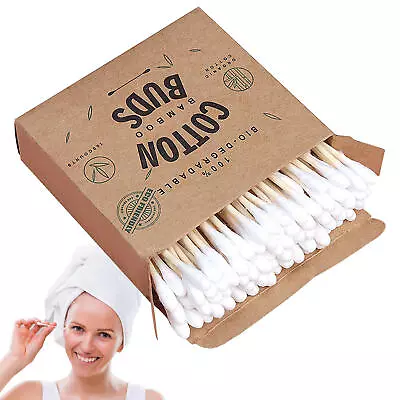 100PCS Disposable Wooden Handle Cotton Swab Ear Buds Q-Tip Makeup Cosmetic NEW • $18.77