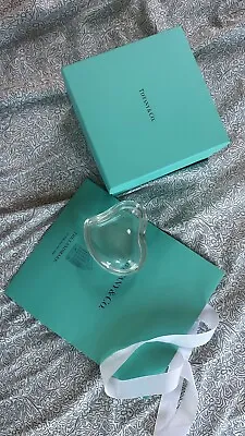 New Tiffany & Co. + Elsa Peretti Glass Heart Jewlery Box With Tiffany's Blue Box • $90