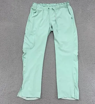 Med Couture Scrub Pants Womens Large Mint Green Drawstrings Stretch Adults • $13.22