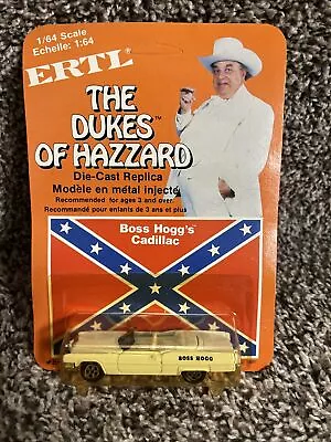 Vintage Ertl The Dukes Of Hazzard BOSS HOGGS CADILLAC Car #1567  1:64 New! • $34.99