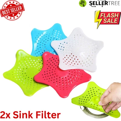 £2.99 • Buy 2xBathroom Drain Hair Trap Catcher Shower Stopper Plug Sink Strainer Filter Bath